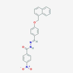 molecular formula C25H19N3O4 B390270 4-nitro-N'-[4-(1-naphthylmethoxy)benzylidene]benzohydrazide 