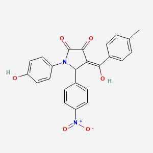 3-hydroxy-1-(4-hydroxyphenyl)-4-(4-methylbenzoyl)-5-(4-nitrophenyl)-1,5-dihydro-2H-pyrrol-2-one