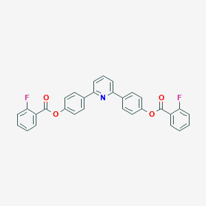 4-(6-{4-[(2-Fluorobenzoyl)oxy]phenyl}-2-pyridinyl)phenyl 2-fluorobenzoate