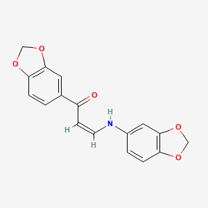 molecular formula C17H13NO5 B3902751 1-(1,3-benzodioxol-5-yl)-3-(1,3-benzodioxol-5-ylamino)-2-propen-1-one 