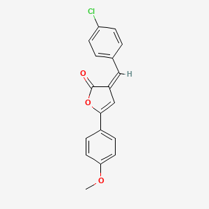 molecular formula C18H13ClO3 B3902755 3-(4-chlorobenzylidene)-5-(4-methoxyphenyl)-2(3H)-furanone 