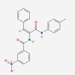 molecular formula C23H19N3O4 B3902758 N-(1-{[(4-methylphenyl)amino]carbonyl}-2-phenylvinyl)-3-nitrobenzamide 