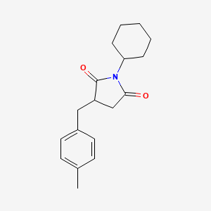 molecular formula C18H23NO2 B3902760 1-cyclohexyl-3-(4-methylbenzyl)-2,5-pyrrolidinedione 