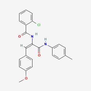 molecular formula C24H21ClN2O3 B3902770 2-chloro-N-(2-(4-methoxyphenyl)-1-{[(4-methylphenyl)amino]carbonyl}vinyl)benzamide 