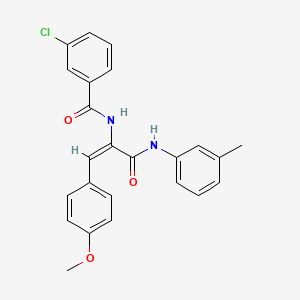 molecular formula C24H21ClN2O3 B3902776 3-chloro-N-(2-(4-methoxyphenyl)-1-{[(3-methylphenyl)amino]carbonyl}vinyl)benzamide 