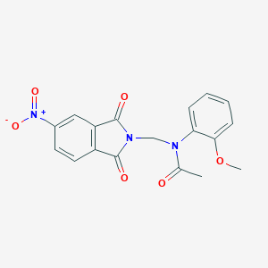 molecular formula C18H15N3O6 B390280 N-({5-nitro-1,3-dioxo-1,3-dihydro-2H-isoindol-2-yl}methyl)-N-(2-methoxyphenyl)acetamide 