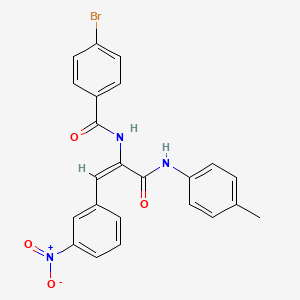 molecular formula C23H18BrN3O4 B3902838 4-bromo-N-[1-{[(4-methylphenyl)amino]carbonyl}-2-(3-nitrophenyl)vinyl]benzamide 