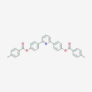 molecular formula C33H25NO4 B390285 4-(6-{4-[(4-Methylbenzoyl)oxy]phenyl}-2-pyridinyl)phenyl 4-methylbenzoate 