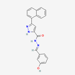 N'-(3-hydroxybenzylidene)-3-(1-naphthyl)-1H-pyrazole-5-carbohydrazide