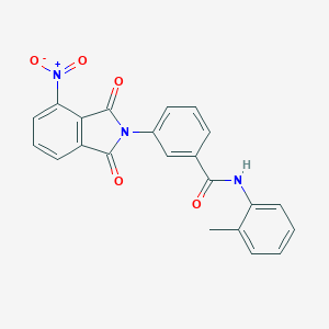 molecular formula C22H15N3O5 B390288 3-(4-Nitro-1,3-dioxo-1,3-dihydro-isoindol-2-yl)-N-o-tolyl-benzamide 