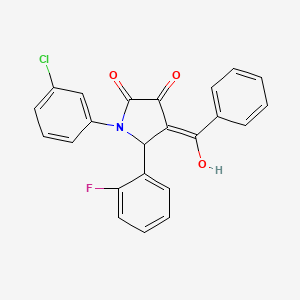 4-benzoyl-1-(3-chlorophenyl)-5-(2-fluorophenyl)-3-hydroxy-1,5-dihydro-2H-pyrrol-2-one