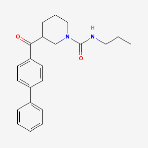 molecular formula C22H26N2O2 B3902914 3-(4-biphenylylcarbonyl)-N-propyl-1-piperidinecarboxamide 