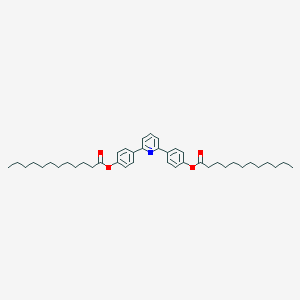 4-{6-[4-(Dodecanoyloxy)phenyl]-2-pyridyl}phenyl laurate