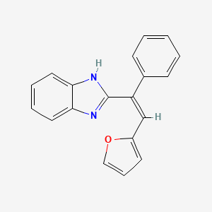 molecular formula C19H14N2O B3902940 2-[2-(2-furyl)-1-phenylvinyl]-1H-benzimidazole 