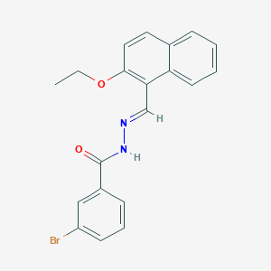 molecular formula C20H17BrN2O2 B390296 3-bromo-N'-[(E)-(2-ethoxynaphthalen-1-yl)methylidene]benzohydrazide 
