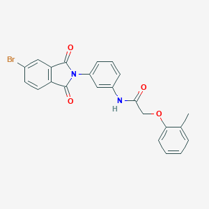 molecular formula C23H17BrN2O4 B390297 N-[3-(5-bromo-1,3-dioxo-1,3-dihydro-2H-isoindol-2-yl)phenyl]-2-(2-methylphenoxy)acetamide 