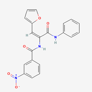 molecular formula C20H15N3O5 B3902982 N-[1-(anilinocarbonyl)-2-(2-furyl)vinyl]-3-nitrobenzamide CAS No. 5963-99-5