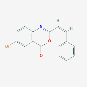 molecular formula C16H10BrNO2 B3903000 6-bromo-2-(2-phenylvinyl)-4H-3,1-benzoxazin-4-one 