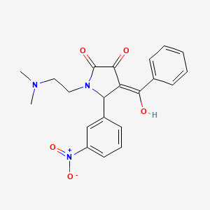 molecular formula C21H21N3O5 B3903025 4-benzoyl-1-[2-(dimethylamino)ethyl]-3-hydroxy-5-(3-nitrophenyl)-1,5-dihydro-2H-pyrrol-2-one CAS No. 5964-21-6