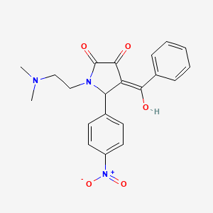 molecular formula C21H21N3O5 B3903026 4-benzoyl-1-[2-(dimethylamino)ethyl]-3-hydroxy-5-(4-nitrophenyl)-1,5-dihydro-2H-pyrrol-2-one 