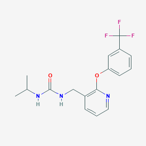 molecular formula C17H18F3N3O2 B3903037 N-isopropyl-N'-({2-[3-(trifluoromethyl)phenoxy]-3-pyridinyl}methyl)urea 