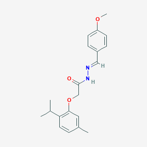 molecular formula C20H24N2O3 B390304 2-(2-isopropyl-5-methylphenoxy)-N'-(4-methoxybenzylidene)acetohydrazide 