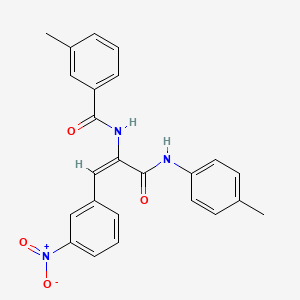 molecular formula C24H21N3O4 B3903055 3-methyl-N-[1-{[(4-methylphenyl)amino]carbonyl}-2-(3-nitrophenyl)vinyl]benzamide 