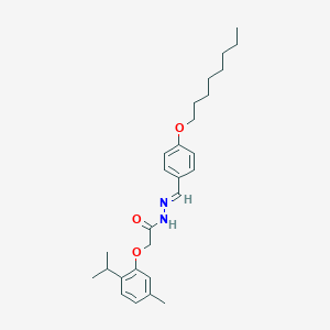molecular formula C27H38N2O3 B390307 2-(2-isopropyl-5-methylphenoxy)-N'-[4-(octyloxy)benzylidene]acetohydrazide 