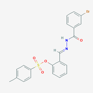 molecular formula C21H17BrN2O4S B390312 2-[2-(3-Bromobenzoyl)carbohydrazonoyl]phenyl 4-methylbenzenesulfonate 