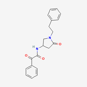 molecular formula C20H20N2O3 B3903138 2-oxo-N-[5-oxo-1-(2-phenylethyl)-3-pyrrolidinyl]-2-phenylacetamide 