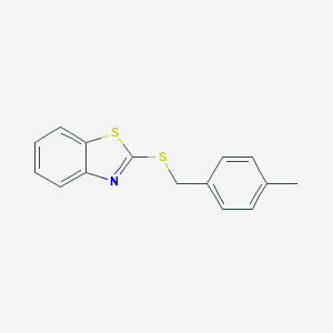 molecular formula C15H13NS2 B390314 2-[(4-Methylbenzyl)sulfanyl]-1,3-benzothiazole CAS No. 100498-95-1