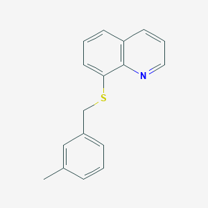 molecular formula C17H15NS B390315 8-[(3-Methylphenyl)methylsulfanyl]quinoline 