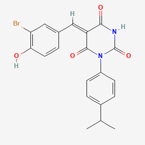 5-(3-bromo-4-hydroxybenzylidene)-1-(4-isopropylphenyl)-2,4,6(1H,3H,5H)-pyrimidinetrione