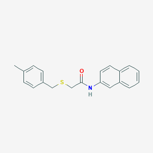 molecular formula C20H19NOS B390316 2-[(4-methylphenyl)methylsulfanyl]-N-naphthalen-2-ylacetamide 