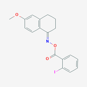 molecular formula C18H16INO3 B390321 6-methoxy-3,4-dihydro-1(2H)-naphthalenone O-(2-iodobenzoyl)oxime 