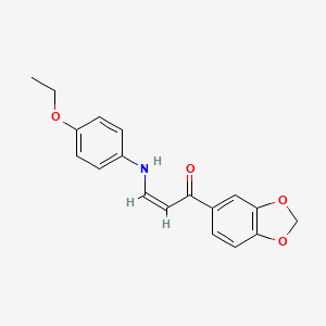 molecular formula C18H17NO4 B3903217 1-(1,3-benzodioxol-5-yl)-3-[(4-ethoxyphenyl)amino]-2-propen-1-one 