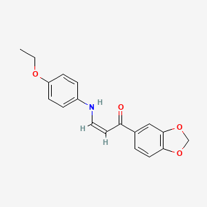 1-(1,3-benzodioxol-5-yl)-3-[(4-ethoxyphenyl)amino]-2-propen-1-one