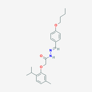 molecular formula C23H30N2O3 B390322 N'-(4-butoxybenzylidene)-2-(2-isopropyl-5-methylphenoxy)acetohydrazide 