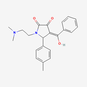 molecular formula C22H24N2O3 B3903226 4-benzoyl-1-[2-(dimethylamino)ethyl]-3-hydroxy-5-(4-methylphenyl)-1,5-dihydro-2H-pyrrol-2-one 