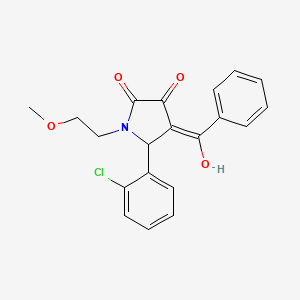 molecular formula C20H18ClNO4 B3903234 4-benzoyl-5-(2-chlorophenyl)-3-hydroxy-1-(2-methoxyethyl)-1,5-dihydro-2H-pyrrol-2-one 