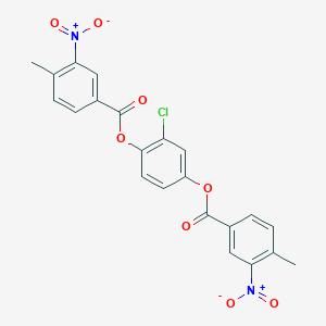 molecular formula C22H15ClN2O8 B390326 2-Chloro-4-[(4-methyl-3-nitrobenzoyl)oxy]phenyl 4-methyl-3-nitrobenzoate 