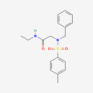 molecular formula C18H22N2O3S B3903274 N~2~-benzyl-N~1~-ethyl-N~2~-[(4-methylphenyl)sulfonyl]glycinamide 