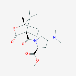 methyl (2S,4R)-4-(dimethylamino)-1-{[(1R,4S)-1,7,7-trimethyl-3-oxo-2-oxabicyclo[2.2.1]hept-4-yl]carbonyl}pyrrolidine-2-carboxylate