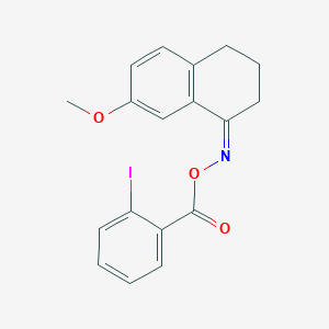molecular formula C18H16INO3 B390329 7-methoxy-3,4-dihydro-1(2H)-naphthalenone O-(2-iodobenzoyl)oxime 