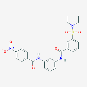 3-(diethylsulfamoyl)-N-[3-[(4-nitrobenzoyl)amino]phenyl]benzamide