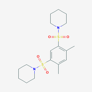 1-{[2,4-Dimethyl-5-(1-piperidinylsulfonyl)phenyl]sulfonyl}piperidine