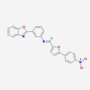 molecular formula C24H15N3O4 B390333 N-[3-(1,3-benzoxazol-2-yl)phenyl]-1-[5-(4-nitrophenyl)furan-2-yl]methanimine 