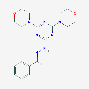 N-Benzylidene-N'-(4,6-di-morpholin-4-yl-[1,3,5]triazin-2-yl)-hydrazine