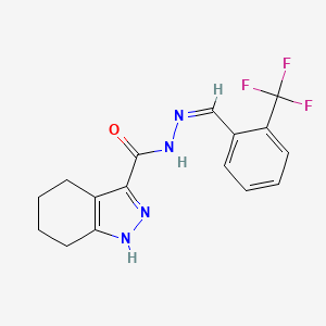 N'-[2-(trifluoromethyl)benzylidene]-4,5,6,7-tetrahydro-1H-indazole-3-carbohydrazide