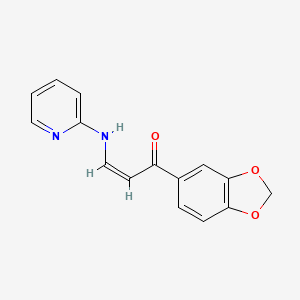 molecular formula C15H12N2O3 B3903349 1-(1,3-benzodioxol-5-yl)-3-(2-pyridinylamino)-2-propen-1-one 